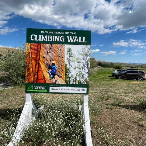 Future Home of the Climbing Wall Sign